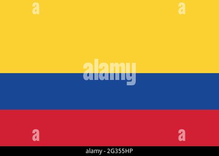 Bandiera nazionale del paese della Colombia. Illustrazione Vettoriale