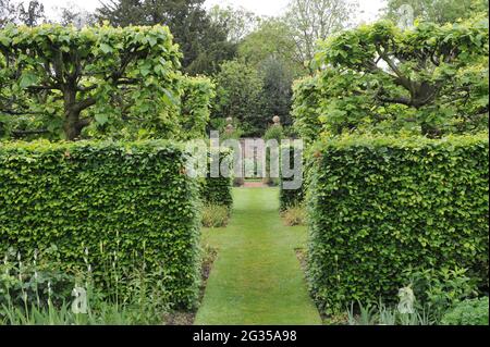 WOLLERTON, SHROPSHIRE / REGNO UNITO - 22 MAGGIO 2014: Il giardino a Wollerton Old Hall Foto Stock