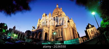 FRANCIA. PARIGI (75) BUTTE MONTMARTRE. BASILICA DEL SACRO CUORE Foto Stock