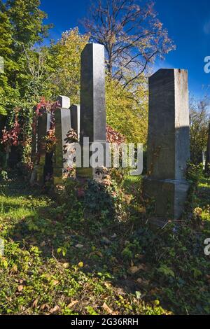 Vecchie tombe sul cimitero centrale di Vienna Foto Stock