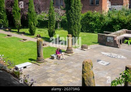 Giardini romani a Chester, Cheshire Foto Stock