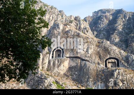 Vista dalle antiche Tombe dei Re, Amasya, Turchia Foto Stock