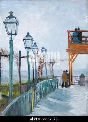 Terrazza e piattaforma di osservazione al Moulin de Blute-fin, Montmartre (1887) di Vincent Van Gogh. Foto Stock