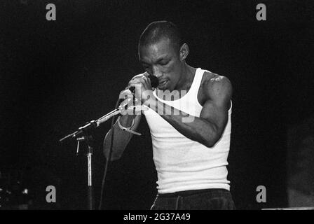 Tricky al festival di Glastonbury 1998, Somerset, Inghilterra, Regno Unito. Foto Stock