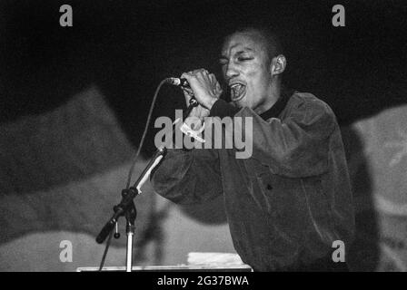 Tricky al festival di Glastonbury 1998, Somerset, Inghilterra, Regno Unito. Foto Stock