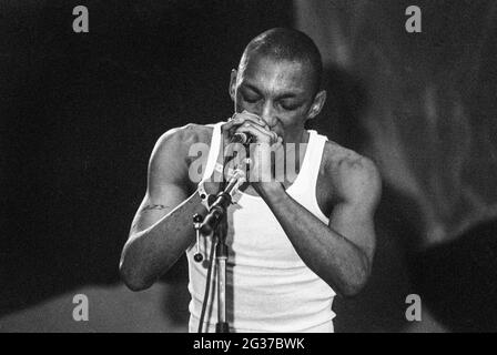 Tricky al festival di Glastonbury 1998, Somerset, Inghilterra, Regno Unito. Foto Stock