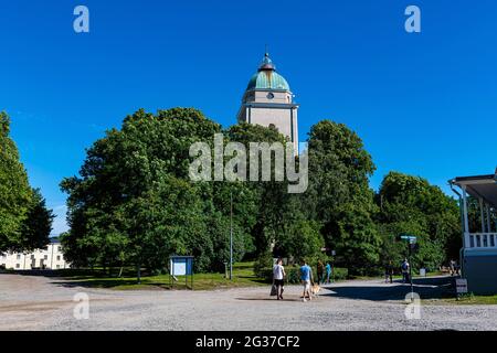 Chiesa di Suomenlinna, patrimonio dell'umanità dell'UNESCO, fortezza marittima di Suomenlinna, Helsinki, Finlandia Foto Stock