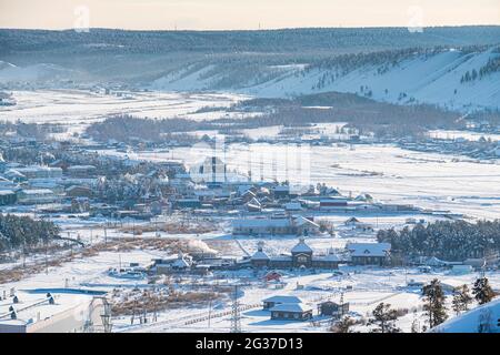 Vista su Yakutsk, Sakha Republic, Russia Foto Stock