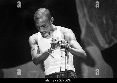 Tricky al festival di Glastonbury 1998, Somerset, Inghilterra, Regno Unito. Foto Stock