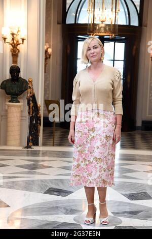 Roma, Italia. 14 Giugno 2021. Roma: San Regis Roma. XI Edizione Rendez-Vous. Festival del cinema francese. Nella foto: Emmanuelle Beart Credit: Independent Photo Agency/Alamy Live News Foto Stock