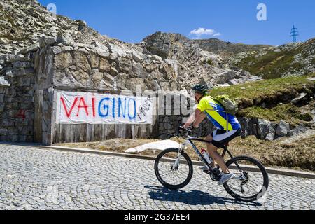 Svizzera, Tour de Suisse, Passo del Gottardo (Tremola) Foto Stock