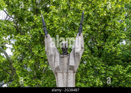 Monumento a Kliment Ohridski a Sofia, Bulgaria Foto Stock