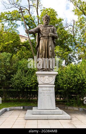 Monumento di Tsar Samuil a Sofia, Bulgaria Foto Stock