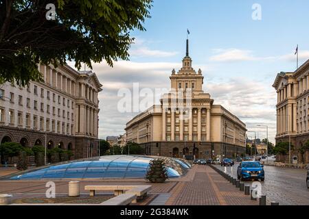 L'edificio del Parlamento bulgaro a Sofia, Bulgaria Foto Stock