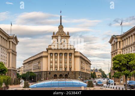 L'edificio del Parlamento bulgaro a Sofia, Bulgaria Foto Stock