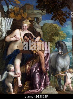 Marte e Venere Uniti d'Amore di Paolo Veronese (1528-1588), olio su tela, 1570 Foto Stock