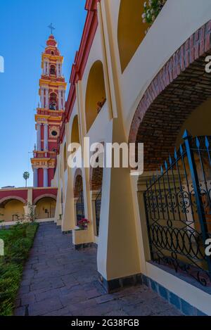 Cattedrale Basílica de San Francisco a Salta, torre della chiesa con 57 altezza più alta in Sud America, Provincia Salta, NW Argentina, America Latina Foto Stock