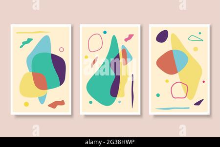 Insieme di illustrazioni vettoriali astratte Illustrazione Vettoriale