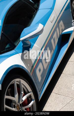 Lamborghini Huracan utilizzato dalla polizia Italiana Foto Stock