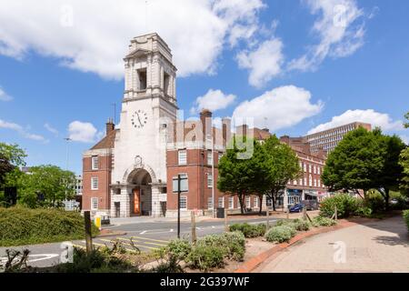 Stazione centrale dei vigili del fuoco, Birmingham, Regno Unito, ora utilizzato come alloggio per studenti 2021 Foto Stock