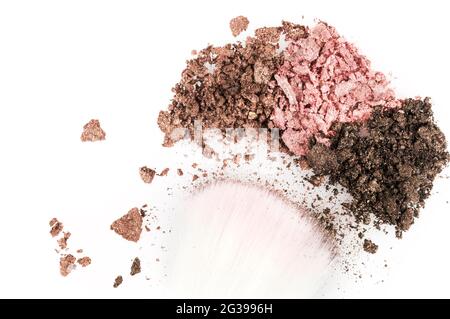 Ombreggiatura degli occhi brillante. Ombreggiatura oculare multicolore. Macro. Foto Stock