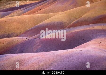 Sette colori terra Chamarel Mauritius Foto Stock