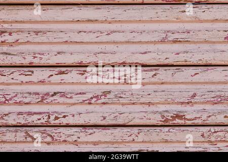 Struttura di vecchie tavole di legno con vernice di base peeling Foto Stock