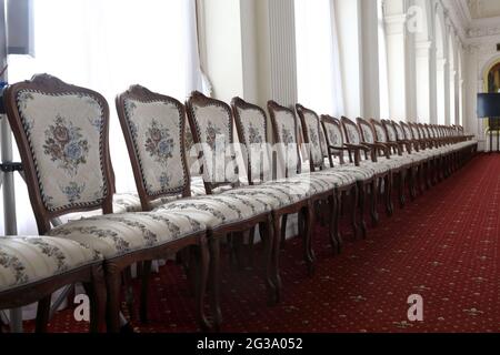 Sala Bianca del Palazzo Livadia, Crimea Foto Stock