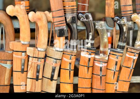 Un machete tradizionale fatto a Galonggong, Manonjaya, Tasikmalaya, Giava Occidentale - Indonesia Foto Stock