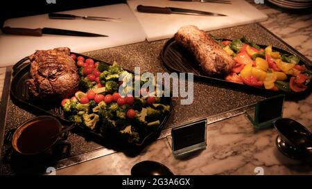 Ultima ricetta le Meridien Hotel International Gourmet buffet Ristorante pranzo Bangkok Thailandia Marriott Bonvoy Foto Stock