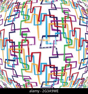 Intersecando strisce colorate, sfondo astratto, illustrazione vettoriale Illustrazione Vettoriale