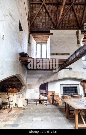 Cucine in stile Tudor di Henry VIII all'Hampton Court Place, Richmond, Londra, Regno Unito Foto Stock