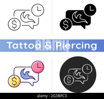 Icona delle domande frequenti sul tatuaggio Illustrazione Vettoriale