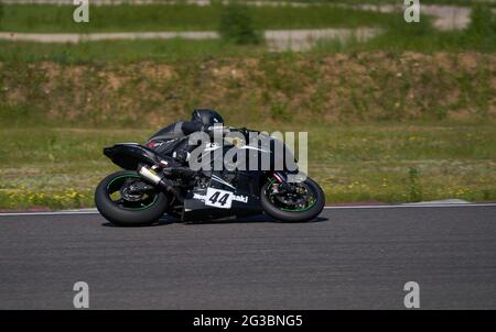 10-05-2021 Lituania, pilota della Kaunas MotoGP, moto d'angolo. Foto Stock