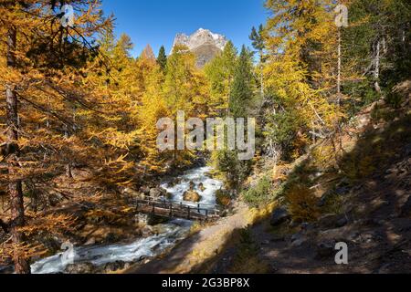 La vetta del Monte Thabor nel Massiccio dei Cerces in autunno segna la fine della Vallee Etroite. Cima di montagna principale nel percorso GR57 delle Alpi francesi Foto Stock