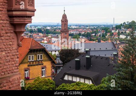 Vista aerea di Heidelberg, Germania Foto Stock