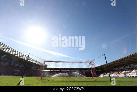 Vista generale prima della partita internazionale amichevole al Parc y Scarlets a Llanelli, Galles. Data immagine: Martedì 15 giugno 2021. Foto Stock