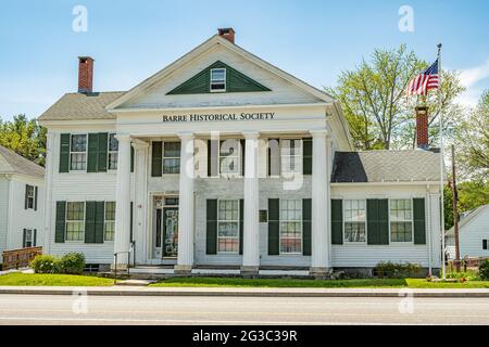 The barre Historical Society on the Common a barre, Massachusetts Foto Stock