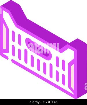 illustrazione vettoriale dell'icona isometrica in plastica del contenitore della scatola Illustrazione Vettoriale