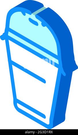 beva plastica tazza icona isometrica illustrazione vettoriale Illustrazione Vettoriale