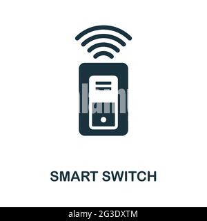 Icona Smart Switch. Semplice elemento creativo. Icona Smart Switch monocromatica riempita per modelli, infografiche e banner Illustrazione Vettoriale