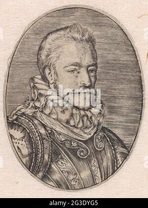 Ritratto di Jacques de la Faille. Ritratto del mercante jacques de la faille. Fuggì da Anversa ad Haarlem nel 1584. Foto Stock