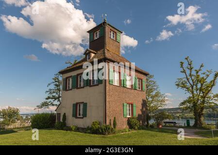 Hochwart sull'isola di Reichenau, lago di Costanza, Baden-Wuerttemberg, Germania Foto Stock
