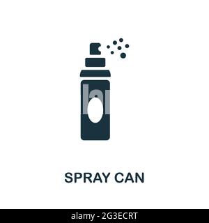 Icona bomboletta spray. Elemento semplice monocromatico dalla raccolta di imballaggi. Creative Spray può icone per web design, modelli, infografiche e altro ancora Illustrazione Vettoriale