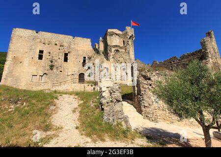FRANCIA. ARDECHE (07) CRUAS IL CASTELLO DEI MONACI Foto Stock