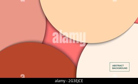Carta colorata circolare taglio astratto sfondo illustrazione vettoriale migliore per sfondo, poster e sfondo Illustrazione Vettoriale