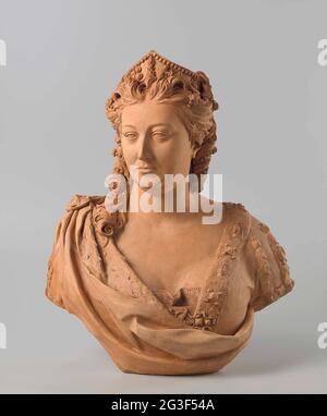 Busto di Caroline, Regina d'Inghilterra. La principessa tedesca Caroline di Brandeburgo-Ansbach fu sposata con il re Giorgio II d'Inghilterra. Era la madre della principessa Anne, moglie del Principe Guglielmo IV Questo busto fu fatto un anno dopo la morte di Caroline e appartenne alla figlia Anne. Foto Stock