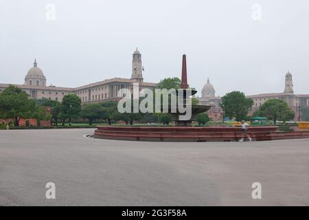 Segretariato centrale e tenuta del presidente, Nuova Delhi, India Foto Stock