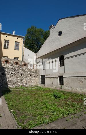 Synagogou Kuba nel distretto di Kazimierz a Cracovia Foto Stock