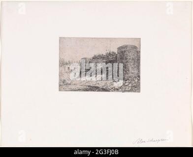 Bastioni in una cinta muraria; bastioni alla Brussche Poort. . Foto Stock